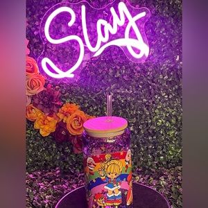 Handcrafted Rainbow Brite Snowglobe Tumbler